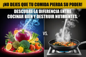 Lee más sobre el artículo ¡No dejes que tu comida pierda su poder! Descubre la diferencia entre cocinar bien y destruir nutrientes. 🔥🥦✨